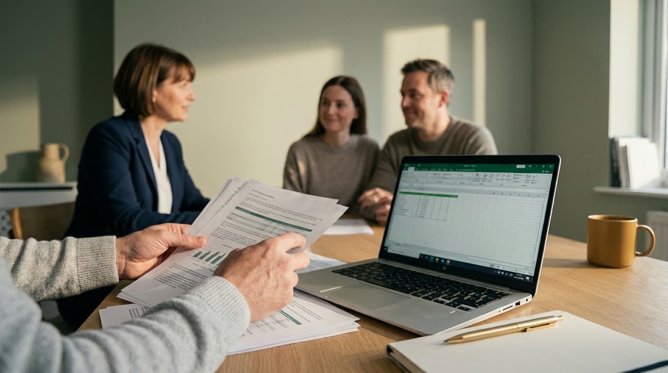 Persönliche Finanzierungsberatung am Tisch